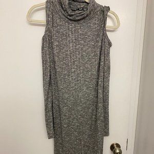 Gray Cold Shoulder Maxi